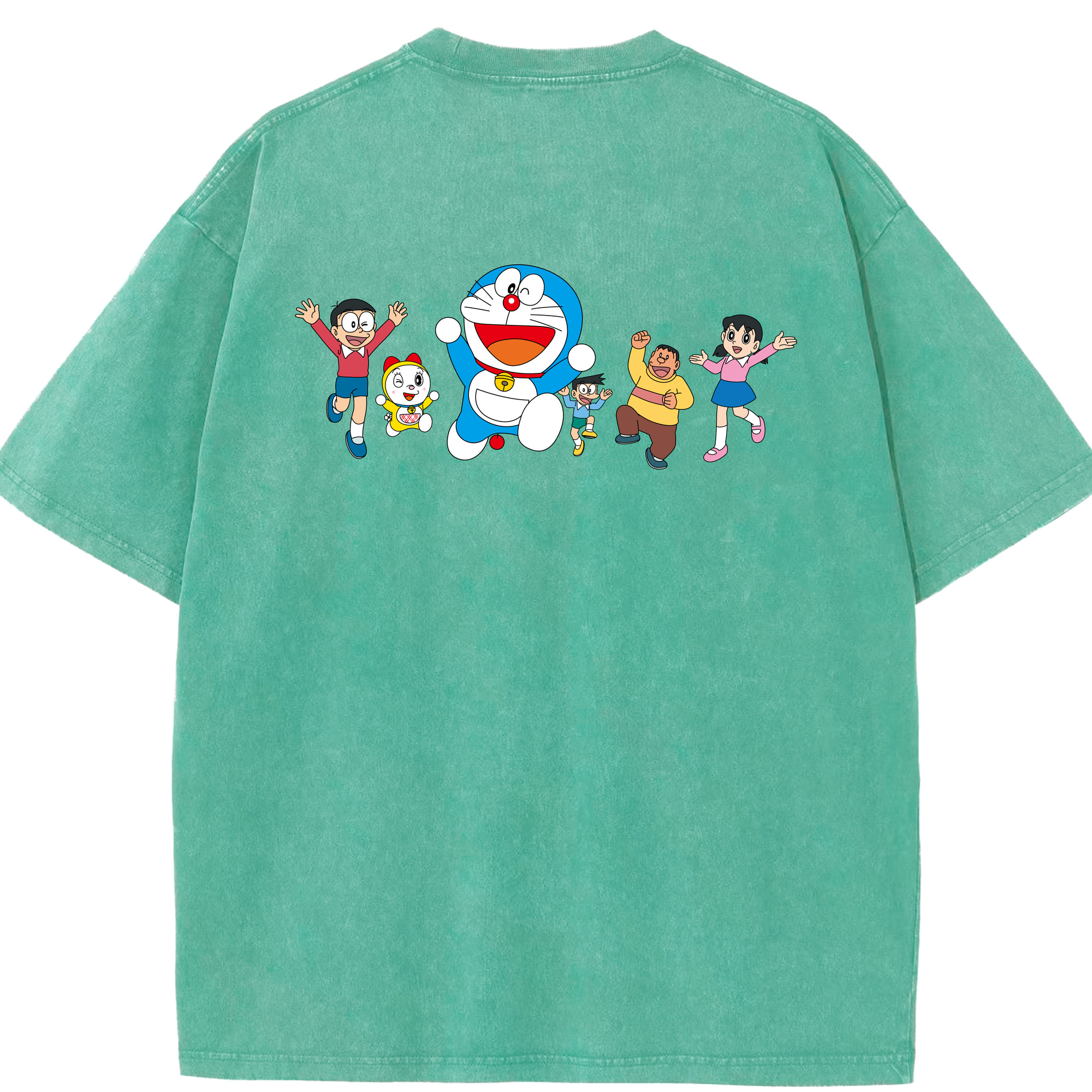 （画像用） ドラえもん 骨川 スネ夫 Doraemon Honekawa Suneo 綿100% ヴィンテージ風 半袖Tシャツ（背面プリント）